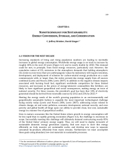NANOTECHNOLOGY FOR SUSTAINABILITY: ENERGY