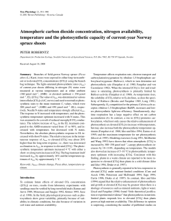 Atmospheric carbon dioxide concentration, nitrogen availability