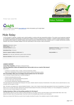 Mole Relay - | CPALMS.org