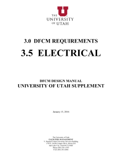 3.0 DFCM REQUIREMENTS 3.5 ELECTRICAL