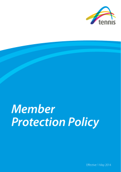 Member Protection Policy - Beecroft Lawn Tennis Club