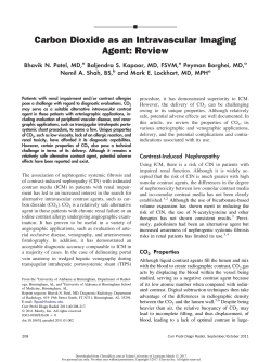 Carbon Dioxide as an Intravascular Imaging Agent: Review