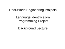 Background Lecture - IEEE Real World Engineering Projects
