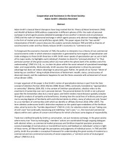 Cooperation and Assistance in the Great Society