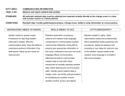 DUTY AREA - Illinois Nurse Aide Testing