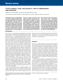 TAM receptors, Gas6, and protein S: roles in inflammation and