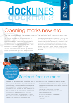 opening marks new era - Half Moon Bay Marina