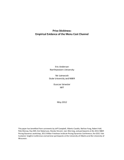 Empirical Evidence of the Menu Cost Channel