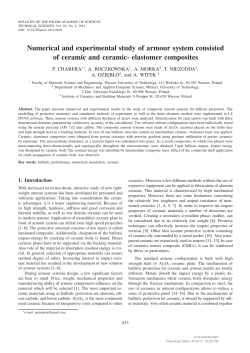 Numerical and experimental study of armour system consisted of