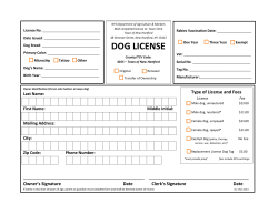 dog license - Amazon Web Services