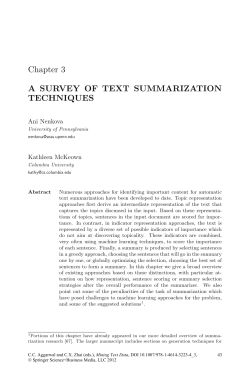 A Survey of Text Summarization Techniques