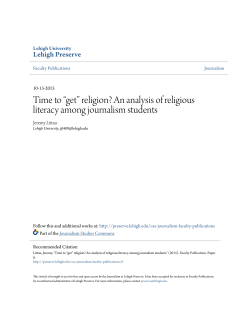 An analysis of religious literacy among journalism