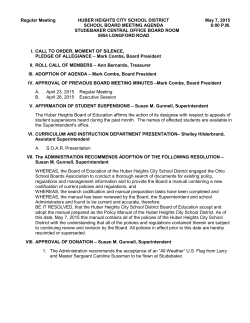 Agenda - Huber Heights City Schools
