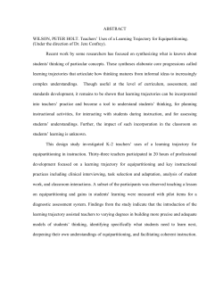 ABSTRACT WILSON, PETER HOLT. Teachers