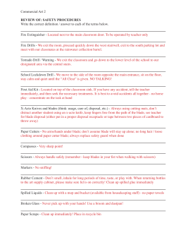 Commercial Art 2 REVIEW OF: SAFETY PROCEDURES