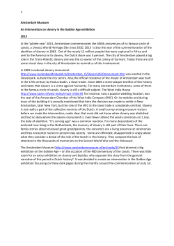 An intervention on slavery in the Golden Age exhibition