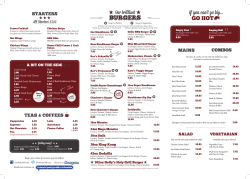 Menucards - Grills Steakhouse Pontypridd