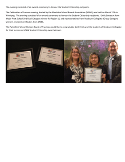 The evening consisted of an awards ceremony to honour the