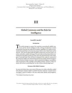Global Commons and the Role for Intelligence