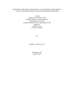 DEFENDING THE FLEET FROM CHINA`S ANTI-SHIP