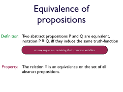 Definition: Two abstract propositions P and Q are equivalent