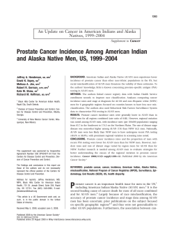 Prostate cancer incidence among American Indian and Alaska