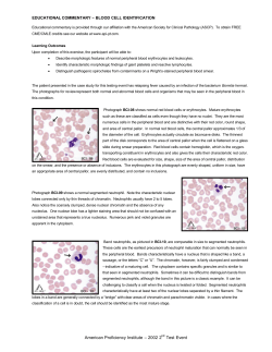 Blood Cell ID: Borrelia (2002) - American Proficiency Institute
