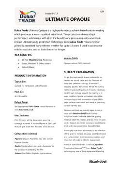 ultimate opaque - Dulux Trade Paint Expert