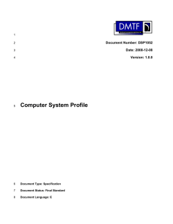 Computer System Profile