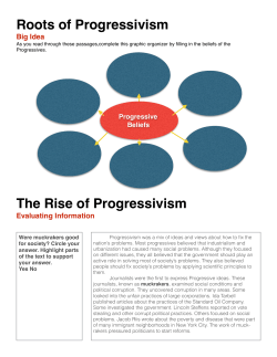 Literacy Essentials -- Roots of Progressivism