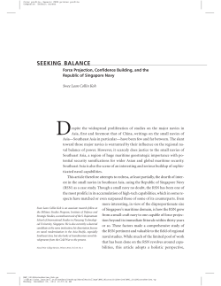 Seeking Balance: Force Projection, Confidence Building, and the
