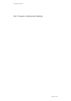 Part 2 Progress in Biodiversity Modelling