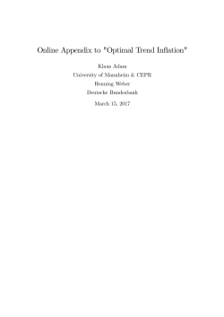 Online Appendix to VOptimal Trend InflationV