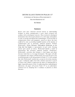divine illocutions in psalm 137