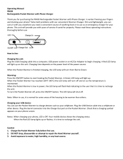 Operating Manual P8430 Rechargeable Pocket