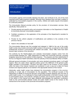 Introduction - Health and Community Services