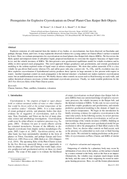 Prerequisites for Explosive Cryovolcanism on Dwarf Planet