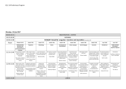ICLC-14 Preliminary Program Monday, 10 July 2017 09.00