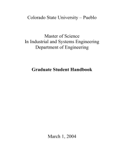 MSiSE Handbook - CSU