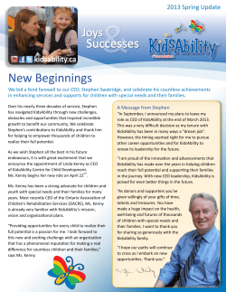 2013 Spring Newsletter