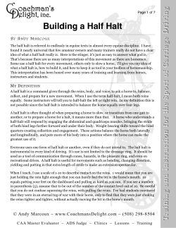 Building A Half Halt.pages