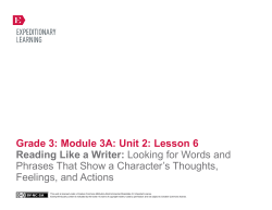 Grade 3: Module 3A: Unit 2