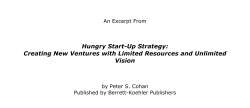 Hungry Start-Up Strategy: Creating New Ventures with Limited