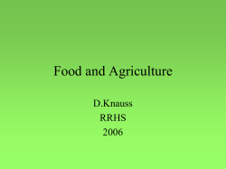 Food and Agriculture