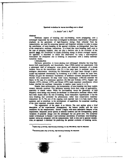 Spectral evolution In waves traveling over a shoal J.A. Batjest and S