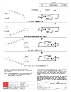 Mortise Lock Handing Guide