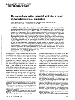 The monophasic action potential upstroke: a means of