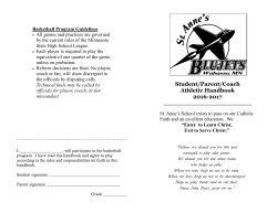 2016-17 Handbook - St. Anne`s School (Wabasso)