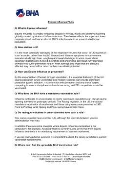 Equine Influenza FAQs - The British Horseracing Authority