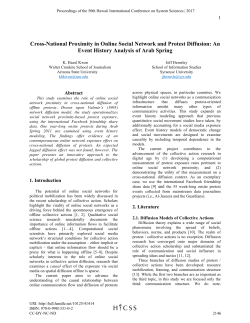 Cross-National Proximity in Online Social Network and Protest